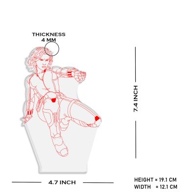 Black Widow Character Night Lamp